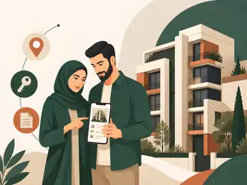 زوج ایرانی کنار ساختمان مدرن