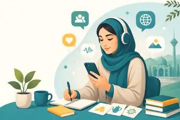 یادگیری زبان با موبایل
