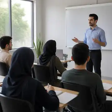 کلاس آموزشی مدرن و حرفه‌ای