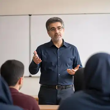 استاد در حال تدریس