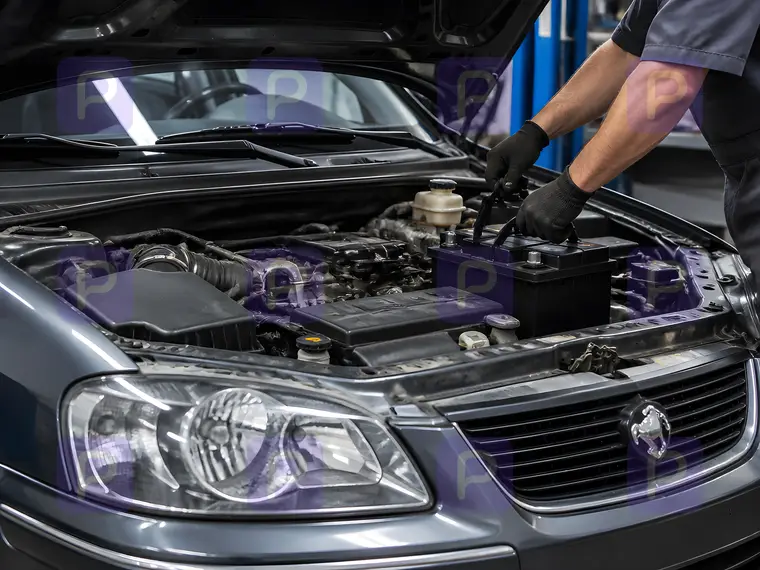 تعویض باتری خودرو در تعمیرگاه