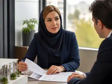مشاوره املاک در دفتر مدرن