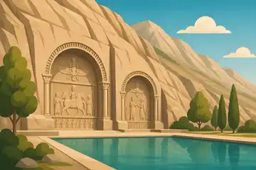 طاقبستان و بازتاب کوهستان