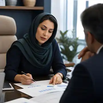 مشاوره مالی در دفتر مدرن