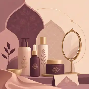 چیدمان لوکس محصولات مراقبت پوست