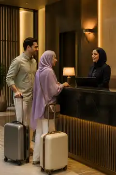 ورود زوج به هتل