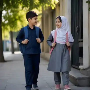 راهی مدرسه با هم