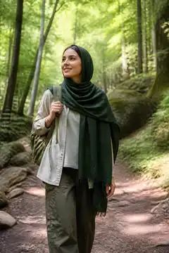 پیاده‌روی آرام در جنگل