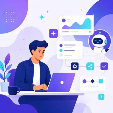 کارشناس ایرانی کنار دستیار هوشمند