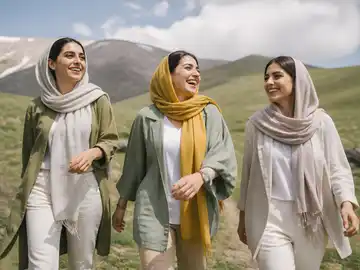سه دوست در سفر طبیعت