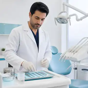 دندانپزشک در مطب مدرن