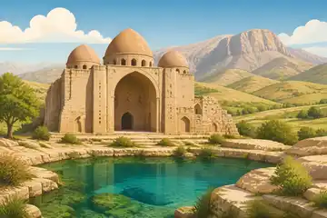 کاخ ساسانی کنار آبگیر