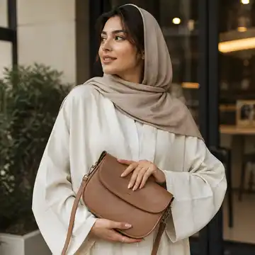 استایل شیک با کیف چرمی