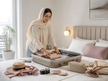 آمادهسازی سفر در اتاق خواب
