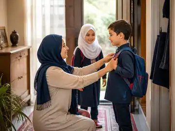 آماده‌سازی صبح مدرسه