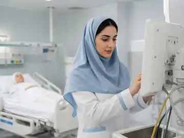 پرستار کنار تخت بیمار