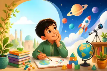 کودک کنجکاو و دنیای دانش