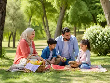 پیکنیک خانوادگی در پارک