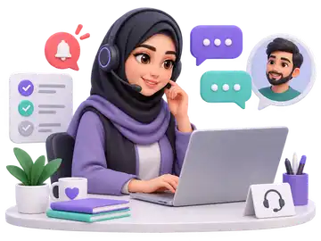 پشتیبان مشتری با حجاب مدرن