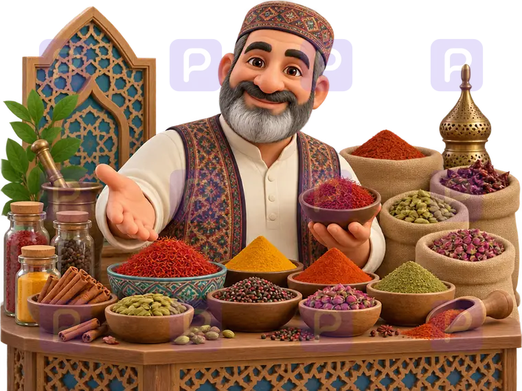 فروشنده ادویه ایرانی