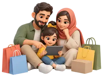 خانواده ایرانی در حال خرید
