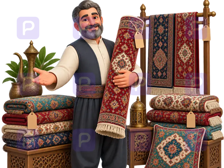 فروشنده فرش ایرانی