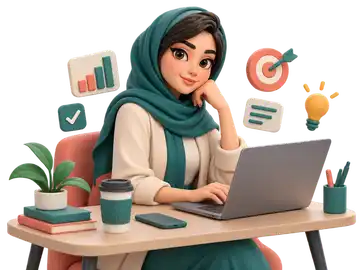زن کارآفرین با لپ‌تاپ